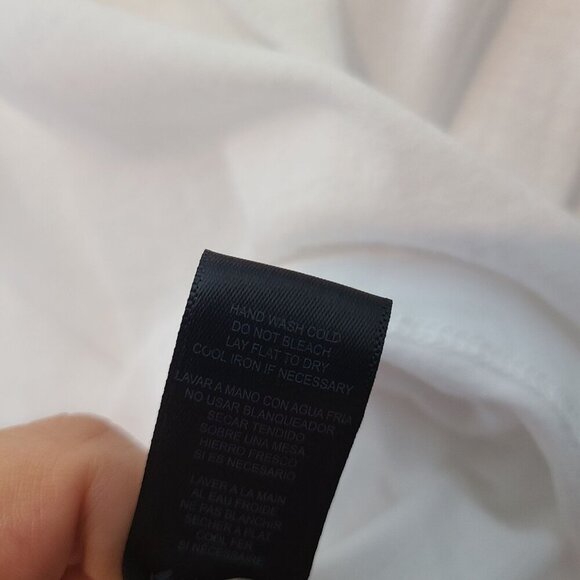 NWT DKNY Tunic Cover Up Womens Small White Cotton Modal V-Neck - Picture 7 of 7